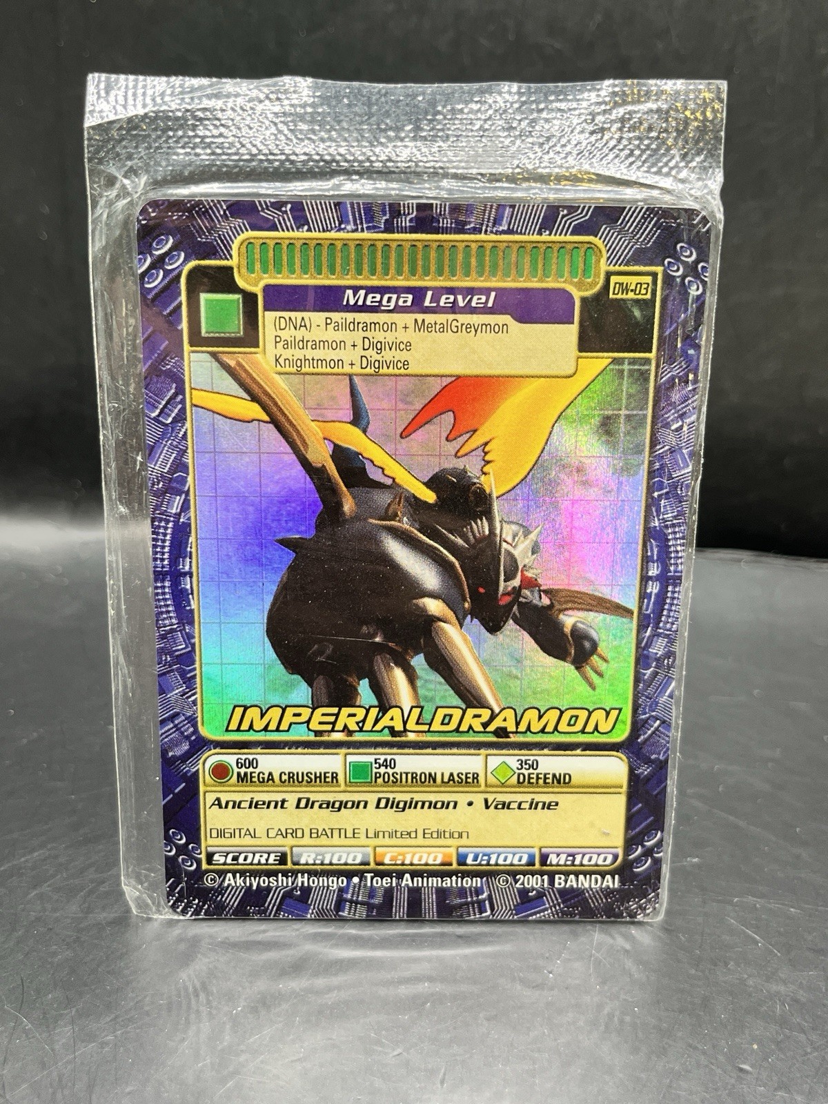 Digimon World 3 (2002) SEALED Imperialdramon DW03 Promo TCG Digi battle Card