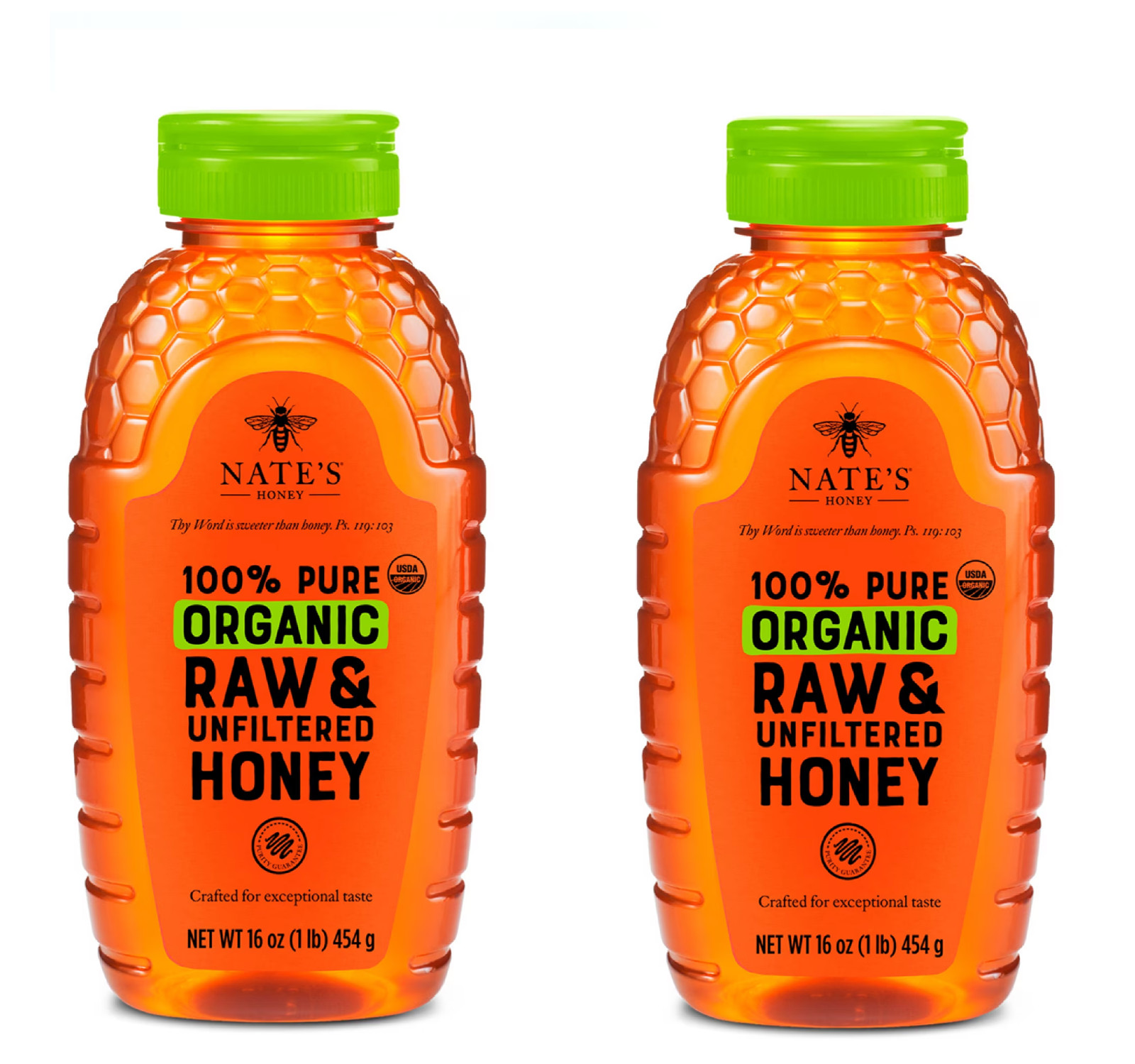 Nature Nate\'s Organic Honey: 100% Pure, Raw and Unfiltered Honey - 16 fl oz (2pk Nature Nate\'s Organic Honey: 100% Pure, Raw and Unfiltered Honey - 16 fl oz (2pk