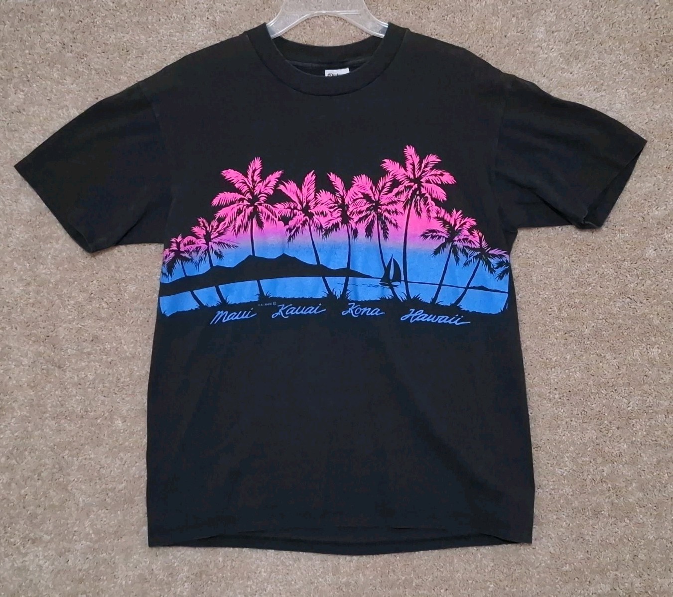 Vintage Hawaii Palm Tree T Shirt Mens L Single Stitch USA Vintage Hawaii Palm Tree T Shirt Mens L Single Stitch USA