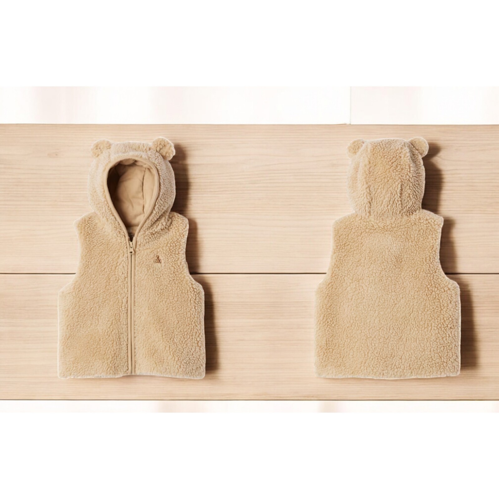 Baby Gap Baby Sherpa Bear Vest,Travertine Brown,Various🧸 Baby Gap Baby Sherpa Bear Vest,Travertine Brown,Various🧸