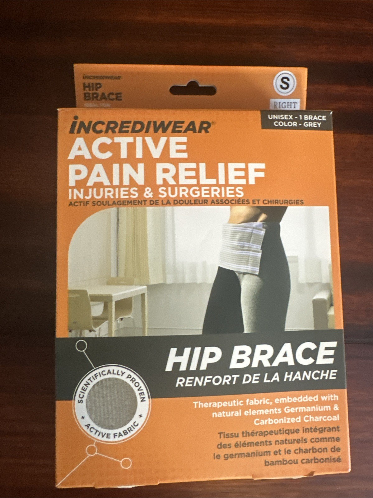 Incrediwear RIGHT Hip Support Brace  - Small Opened Box