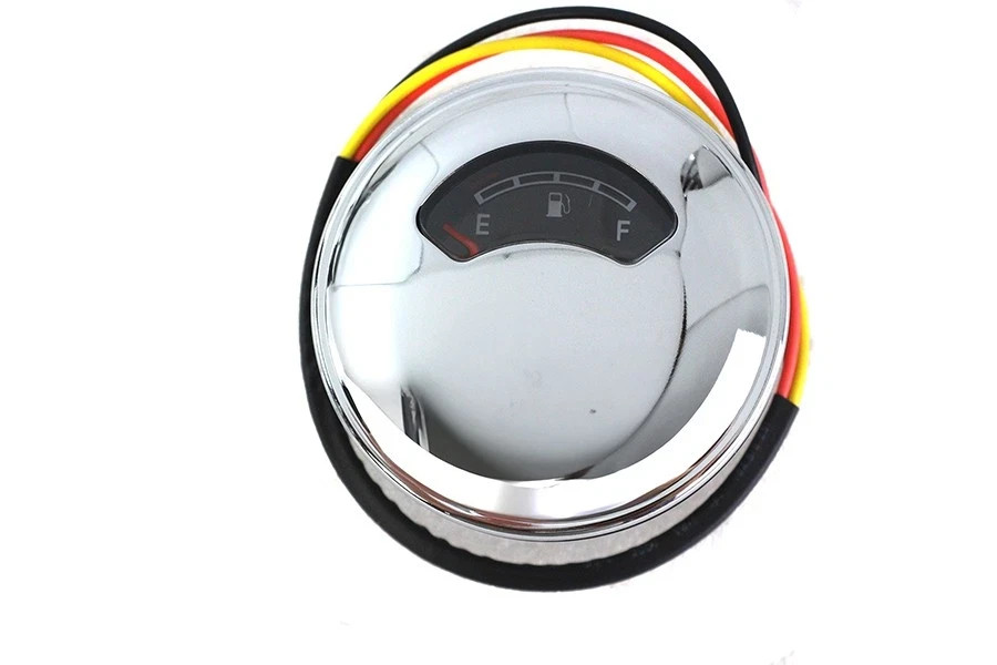 Fuel Gauge Chrome fits Harley Davidson V-Twin 38-0515