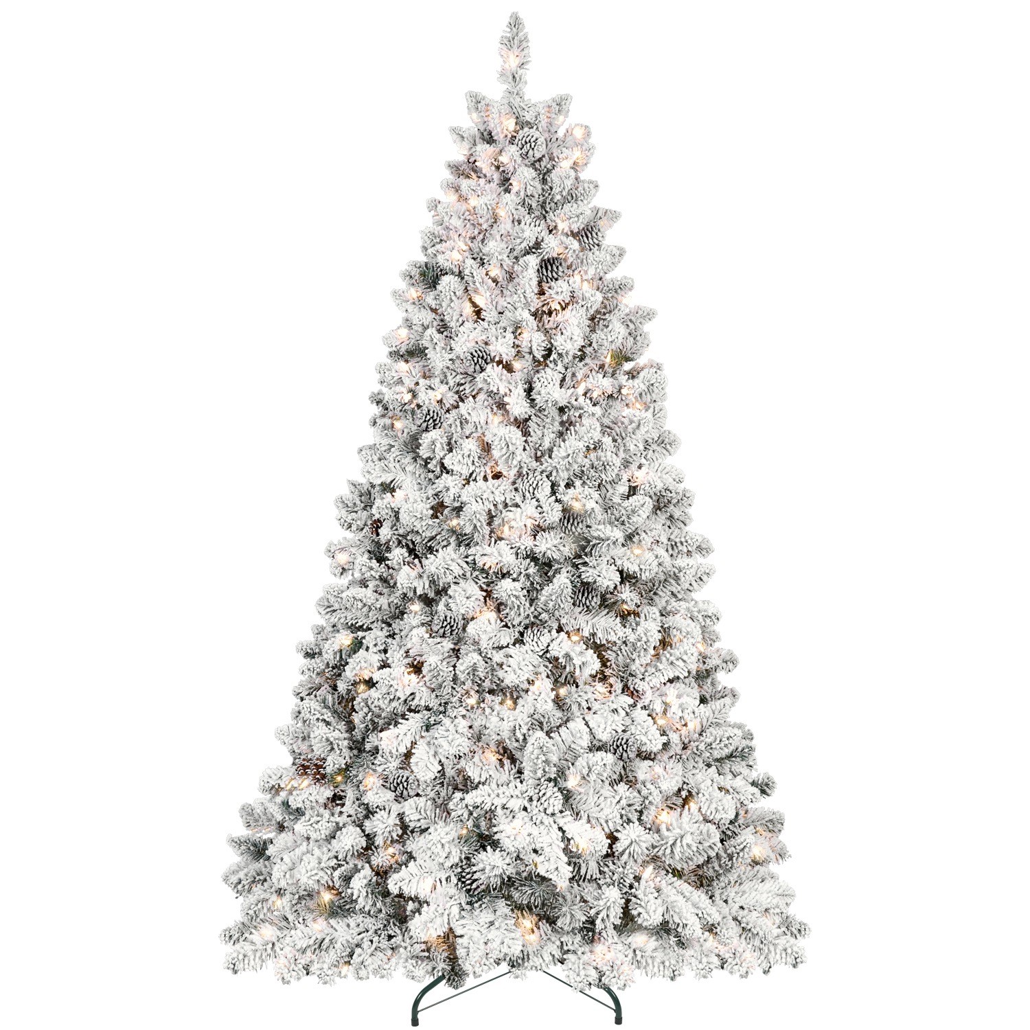 6FT 7.5FT 9FT Pre Lit Pencil Christmas Tree Snow Flocked Slim Tree with Lights 6FT 7.5FT 9FT Pre Lit Pencil Christmas Tree Snow Flocked Slim Tree with Lights
