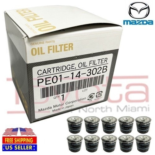 10 PCS OEM Genuine Mazda Cartridge Oil Filter PE01-14-302B/302A US Stock 10 PCS OEM Genuine Mazda Cartridge Oil Filter PE01-14-302B/302A US Stock