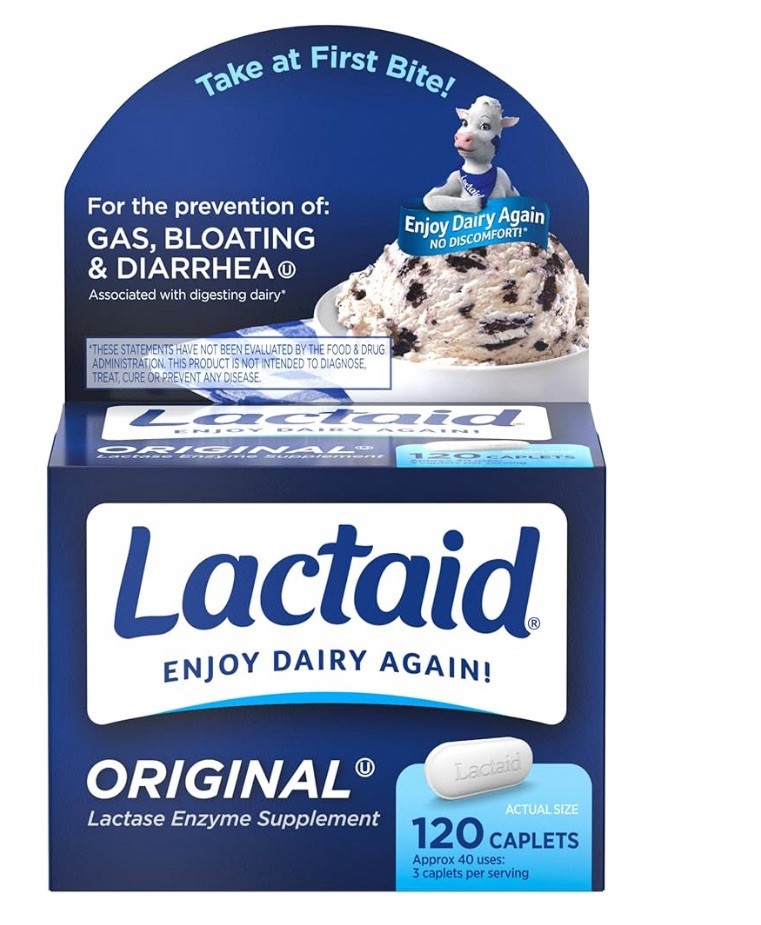 Lactaid Original Strength Caplets 120ct Exp 11/2027 Lactaid Original Strength Caplets 120ct Exp 11/2027