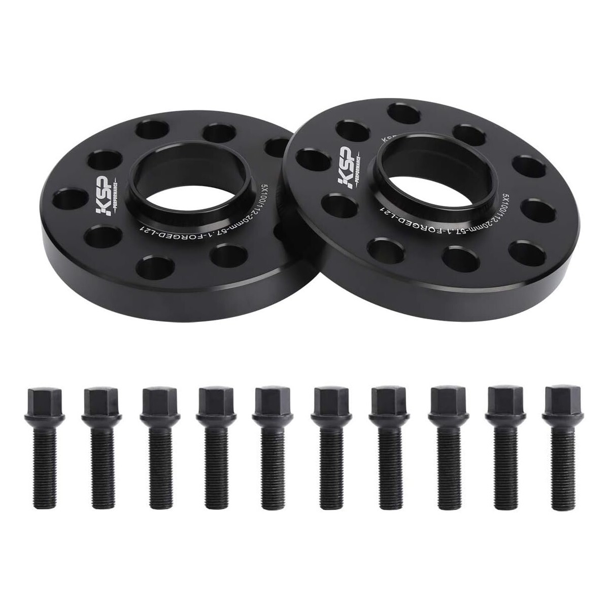 KSP 2PCS M14x1.5 20MM 5X112 & 5x100 Hubcentric wheel spacer for AUDI A3 A4 A6 VW
