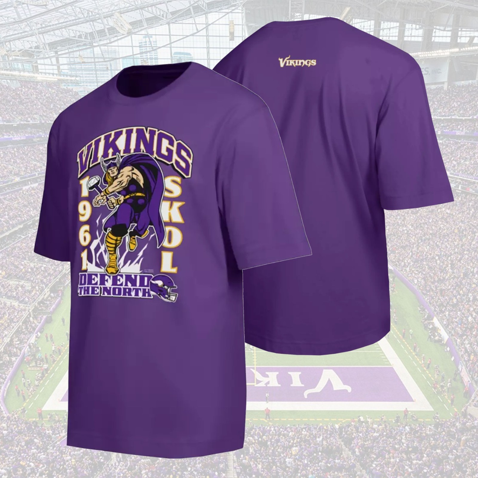 New Minnesota Vikings Disney x Champion Purple Thor All-Star T-Shirt New Minnesota Vikings Disney x Champion Purple Thor All-Star T-Shirt