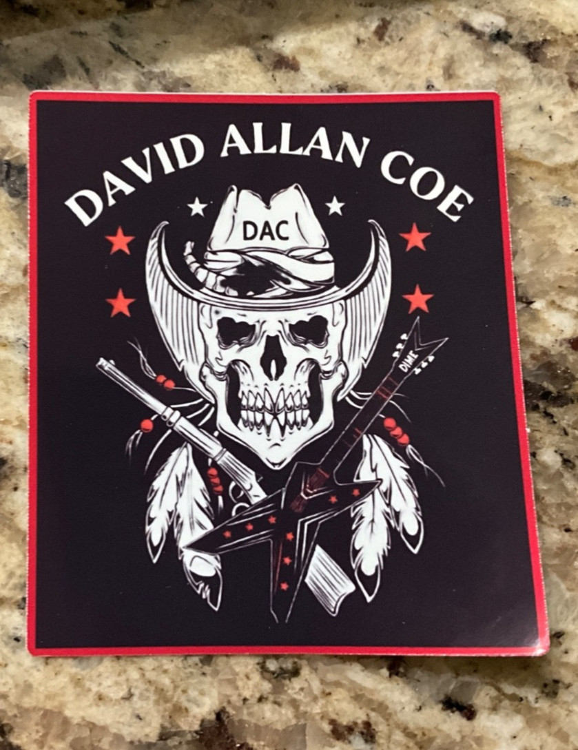 David Allan Coe DAC Custom Stickers Outlaw Country — CHOOSE FROM 14 DESIGNS