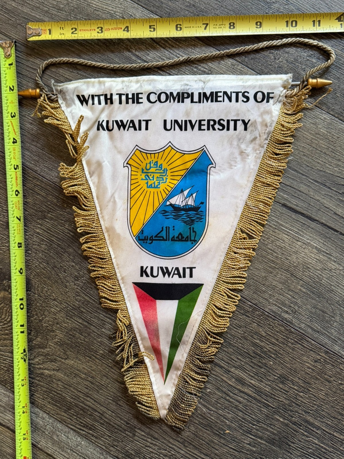 KUWAIT License Plate Vintage 1970's 1980's Metal Original Middle East Arabic