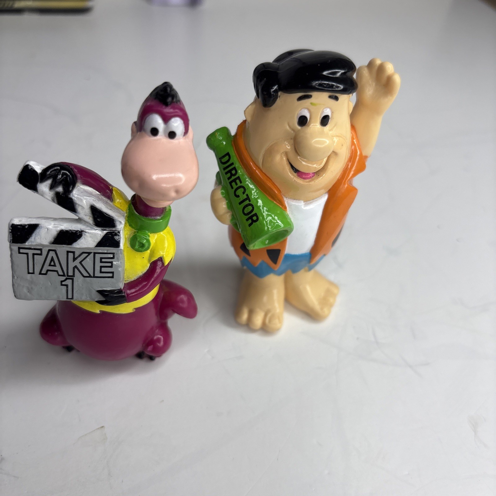 Vintage 1992 Fred Flintstone Director Take 1 Dino Figures HollyRock Flintstones Vintage 1992 Fred Flintstone Director Take 1 Dino Figures HollyRock Flintstones