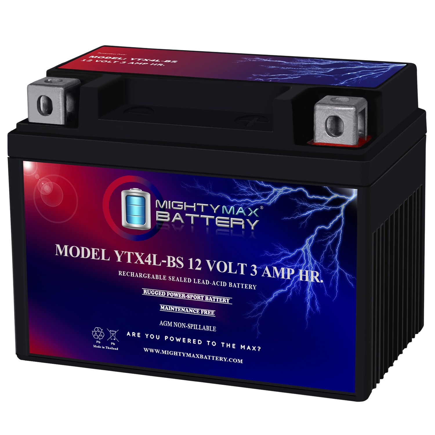 Mighty Max YTX4L-BS Battery Replacement for HONDA NQ50 Spree, 50D SS 50CC 86-\'87