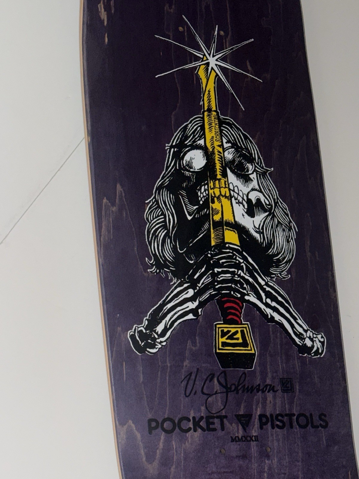 Pocket Pistols Powell Peralta VCJ Skateboard Deck RARE Skull Sword Screened LTD Pocket Pistols Powell Peralta VCJ Skateboard Deck RARE Skull Sword Screened LTD