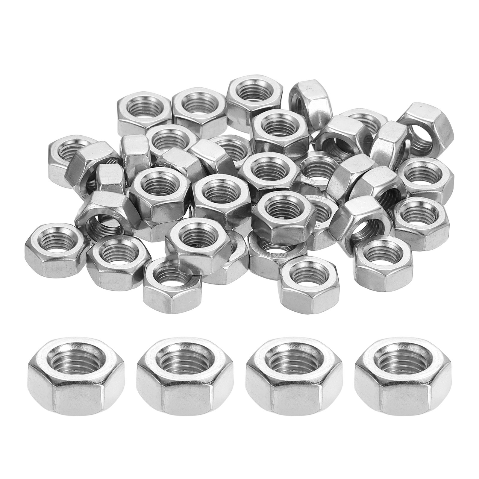 48Pcs M6x0.75 Steel Hex Nuts, 10mm / 0.39\ 48Pcs M6x0.75 Steel Hex Nuts, 10mm / 0.39\