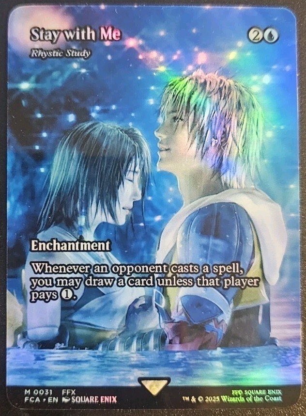 Stay with Me - Rhystic Study (Showcase) Final Fantasy Foil Playtest Card Stay with Me - Rhystic Study (Showcase) Final Fantasy Foil Playtest Card
