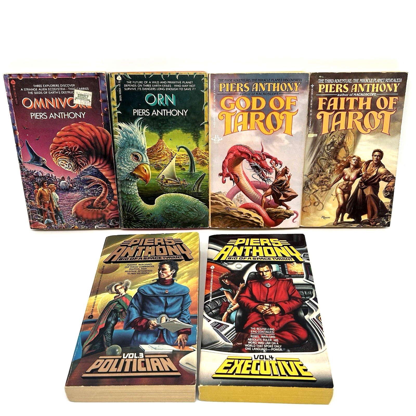 Piers Anthony Near Complete Vintage SciFi Series Paperback Book Lot of 6