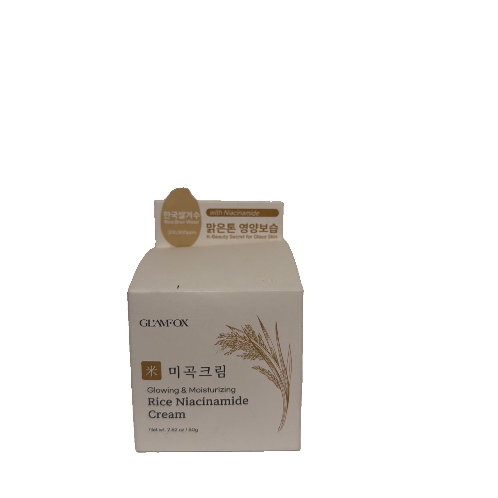 Korean GLAMFOX Rice Niacinamide Cream Glowing Moisturizing Glass Skin Exp. 2028 Korean GLAMFOX Rice Niacinamide Cream Glowing Moisturizing Glass Skin Exp. 2028