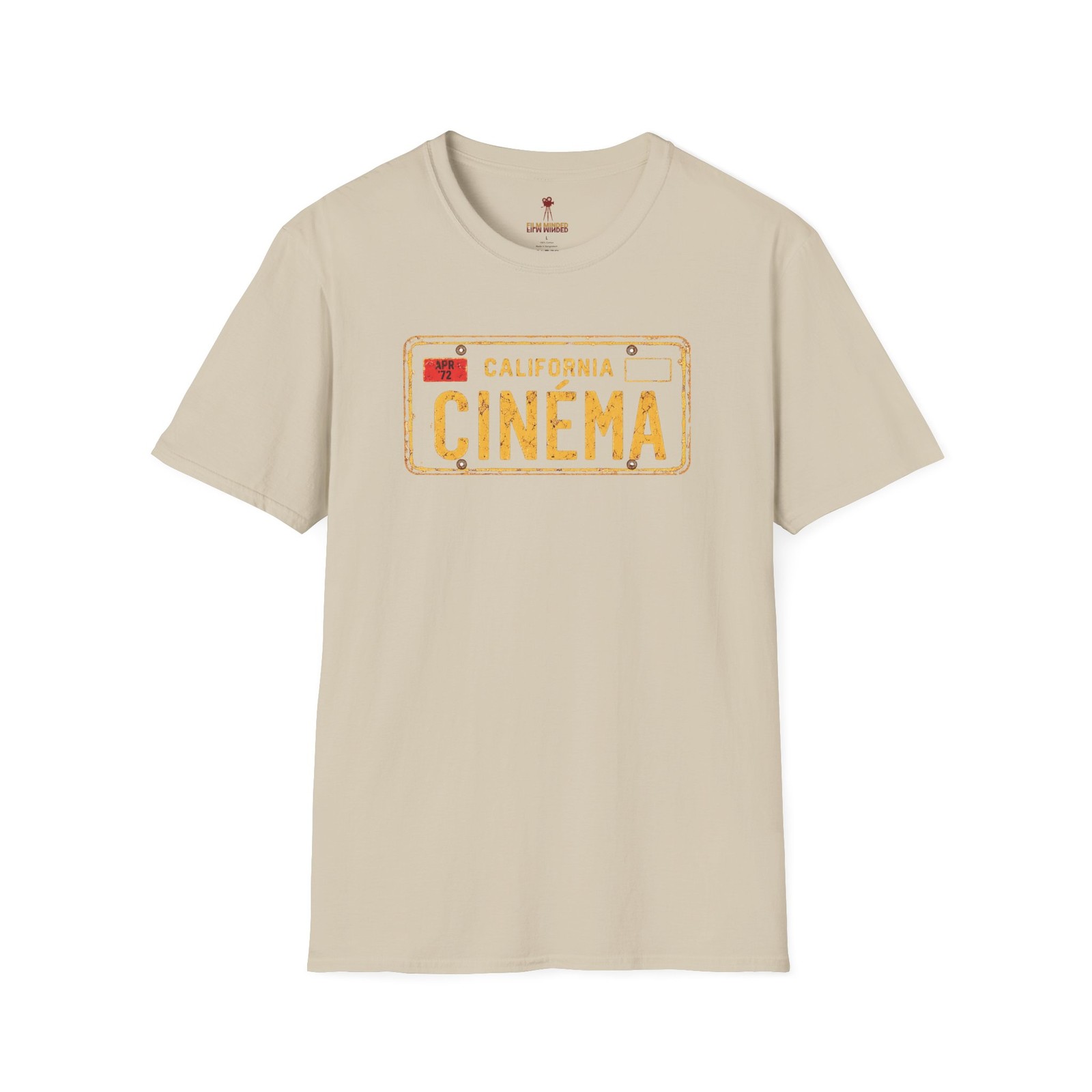 California Cinema License Plate T-Shirt | Vintage Road Sign Movie Design
