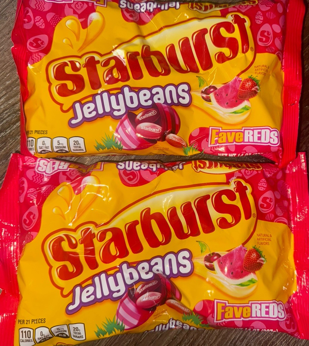 Starburst ~ Jelly Beans FaveReds Easter 2-Bags 14 oz. Each Candy ~ Exp 01/2027