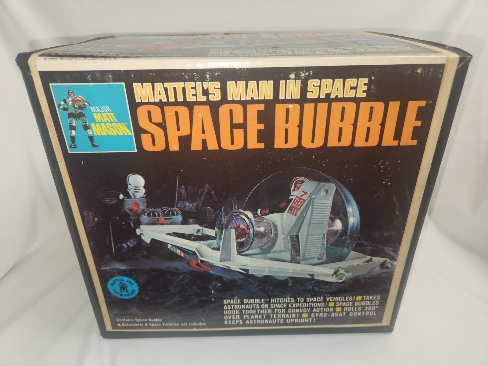 Vintage and Rare NEW 1968 MATTEL MAJOR MATT MASON SPACE BUBBLE No 6345