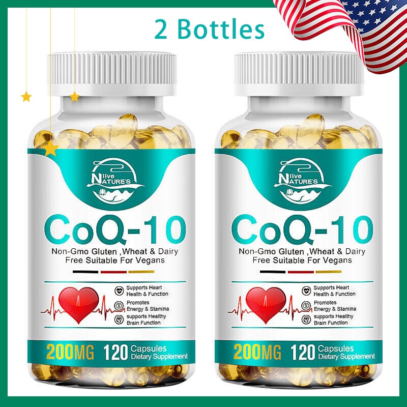 CoQ 10 Coenzyme Q10 Softgels 200mg, 240 Capsules - Vegetarian Non-GMO ubiquinone CoQ 10 Coenzyme Q10 Softgels 200mg, 240 Capsules - Vegetarian Non-GMO ubiquinone