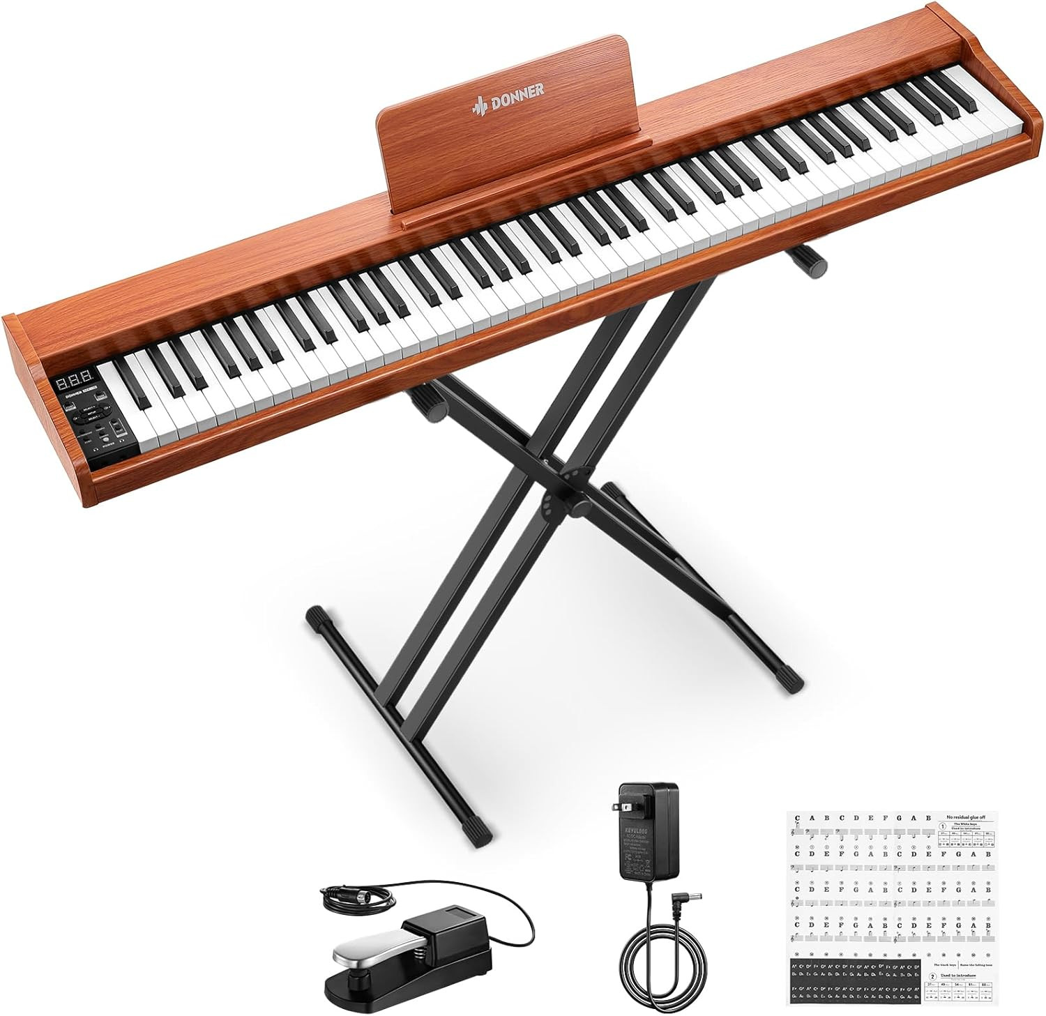 Donner DEP-1S Piano Keyboard 88 Keys, Beginner Digital Piano with 88 Key Velocit Donner DEP-1S Piano Keyboard 88 Keys, Beginner Digital Piano with 88 Key Velocit