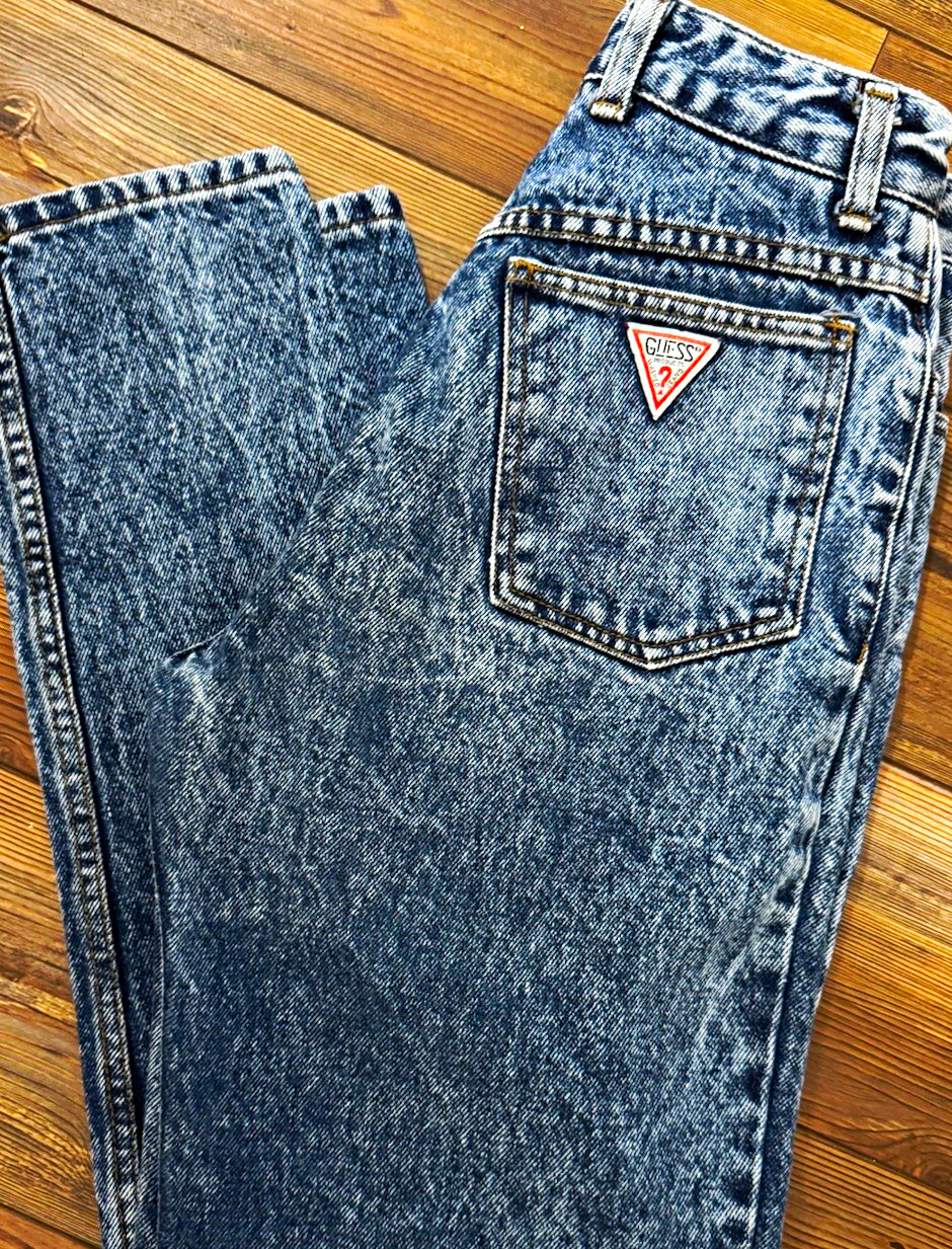 Vintage 80s Georges Marciano Guess Acid Wash High Wasted Mom Jeans Made in USA