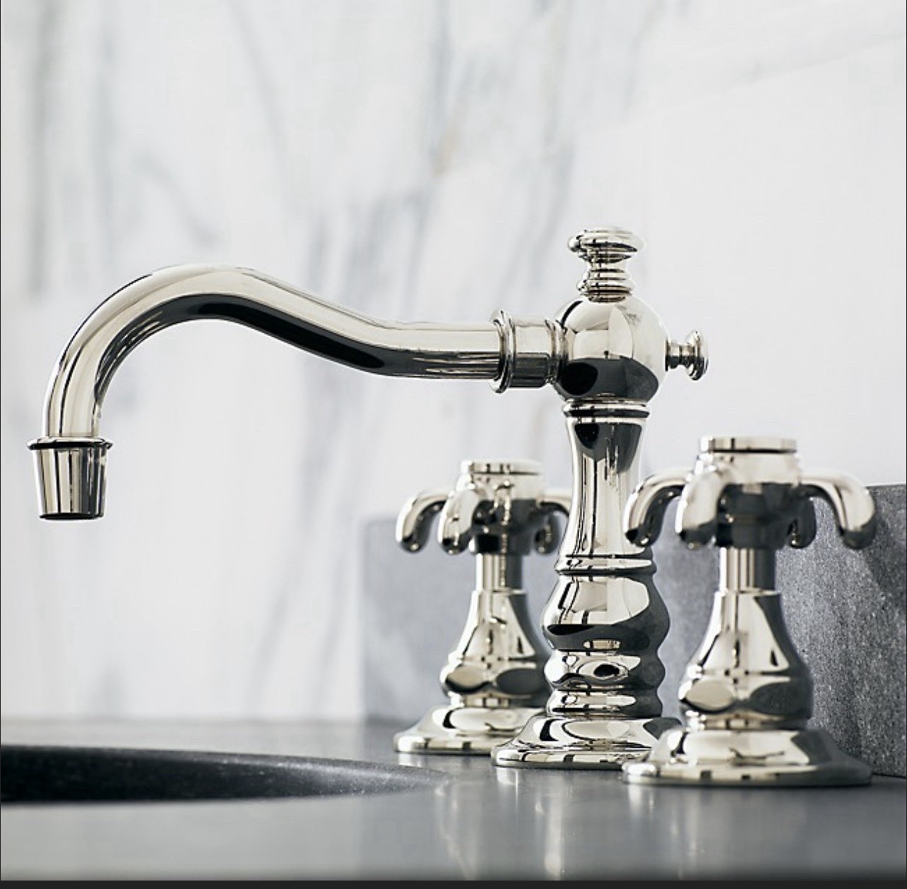 *RARE* 2~Restoration Hardware Bistro Chrome Faucet Pol Chrome New in Box