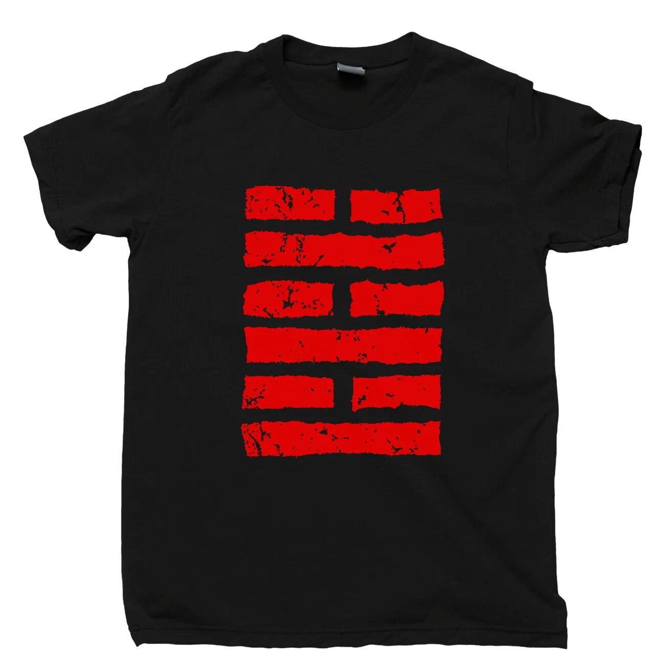Red Distressed Symbol Graphic Unisex T-Shirt Vintage Japanese Style Retro Tee