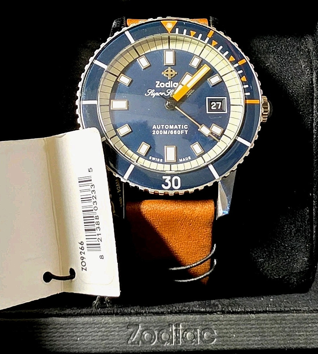 Zodiac Super Sea Wolf Compression Automatic Men\'s Dive Watch Date 660ft (ZO9266)