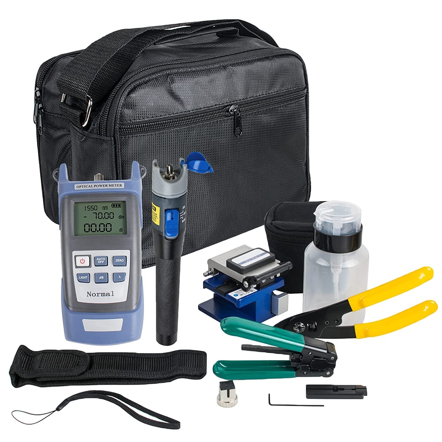 Fiber Optic FTTH Tool Kit FC-6S Cutter Cleaver Optical Power Meter Visual Device Fiber Optic FTTH Tool Kit FC-6S Cutter Cleaver Optical Power Meter Visual Device