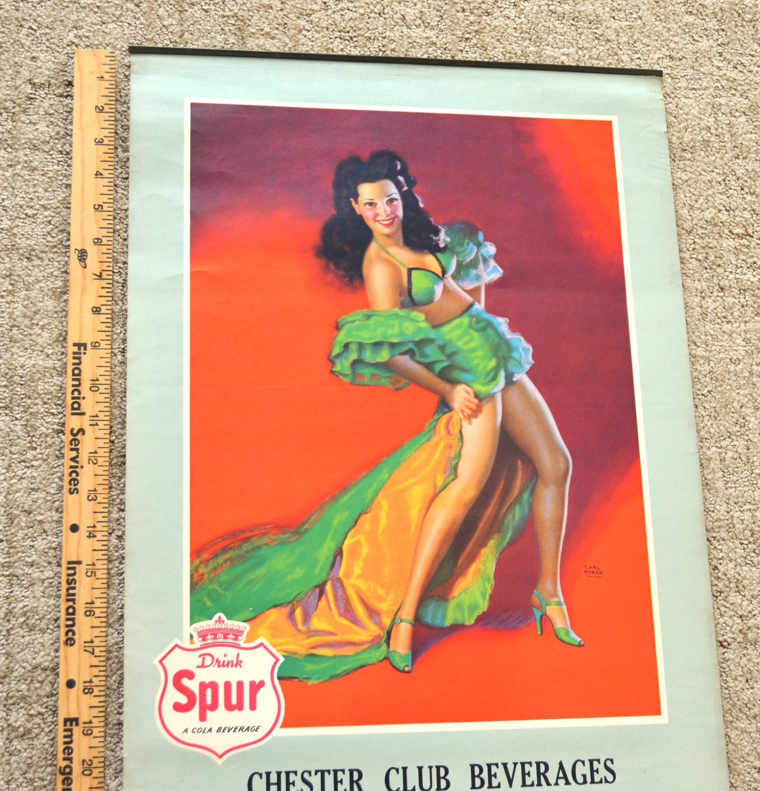 Rare 1945 Spur Cola Earl Moran Pin Up Calendar Canada Dry 33 Rare 1945 Spur Cola Earl Moran Pin Up Calendar Canada Dry 33