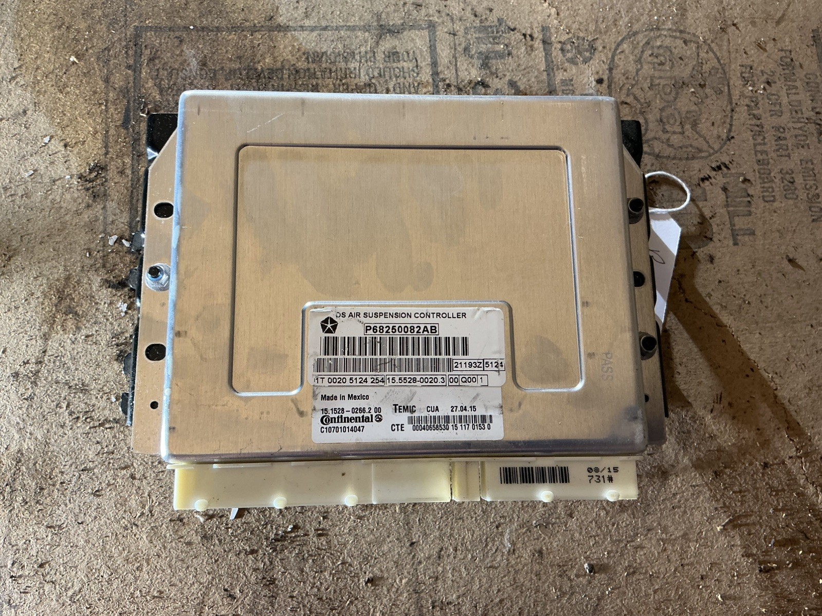 2014-2024 Dodge RAM 1500 Air Ride Suspension Control Module Unit P68250082AB OEM 2014-2024 Dodge RAM 1500 Air Ride Suspension Control Module Unit P68250082AB OEM