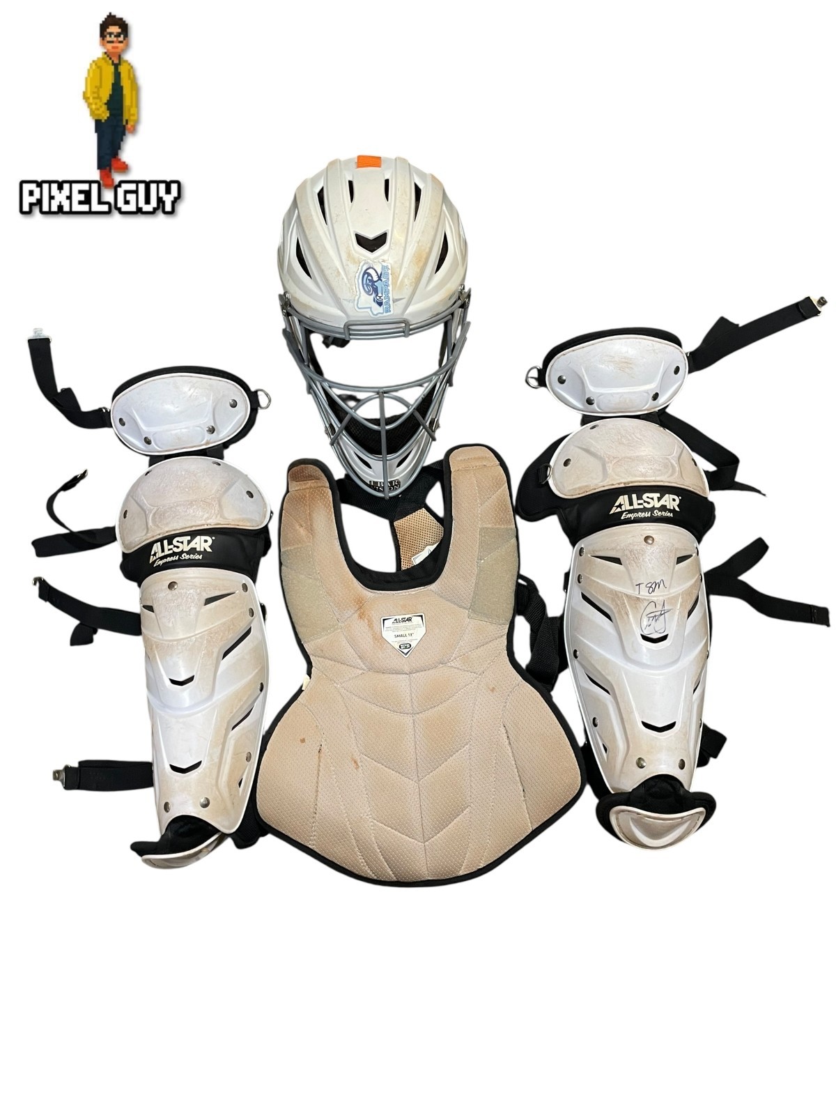All-Star Empress Fastpitch Softball Catcher’s Set – Small White/Black
