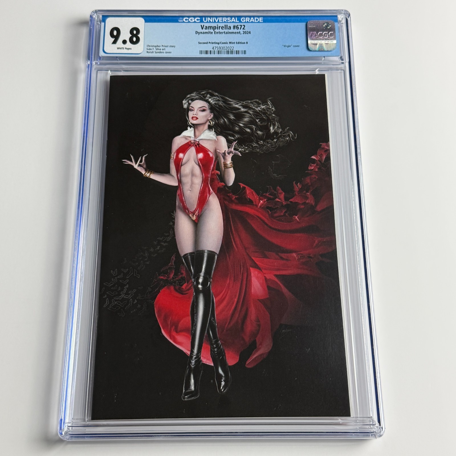 Vampirella #672 CGC 9.8 Natali Sanders Virgin Comic Mint Edition B Ltd 300 Vampirella #672 CGC 9.8 Natali Sanders Virgin Comic Mint Edition B Ltd 300