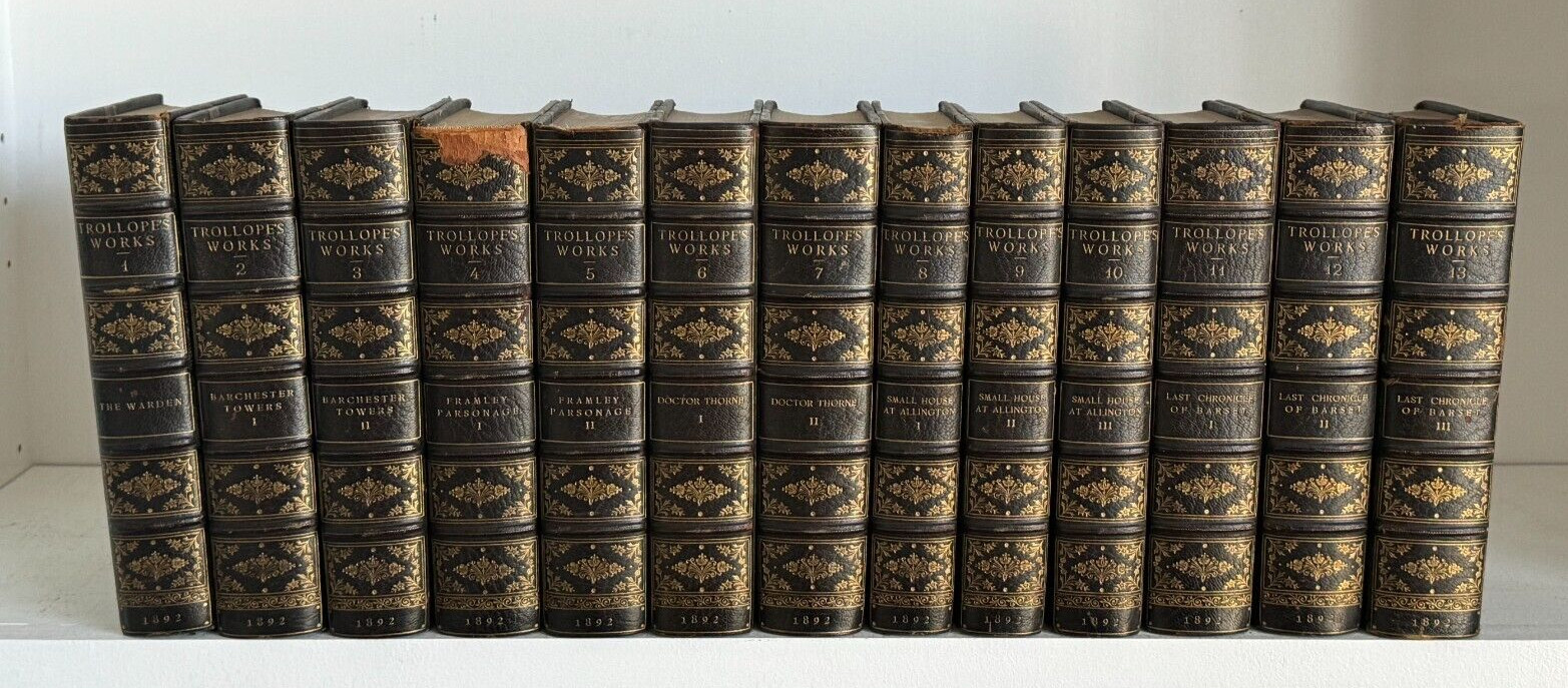 13 Vol Set ANTHONY TROLLOPE\'S WORKS - 1892 Warwick Edition - Limited #62 of 250 13 Vol Set ANTHONY TROLLOPE\'S WORKS - 1892 Warwick Edition - Limited #62 of 250