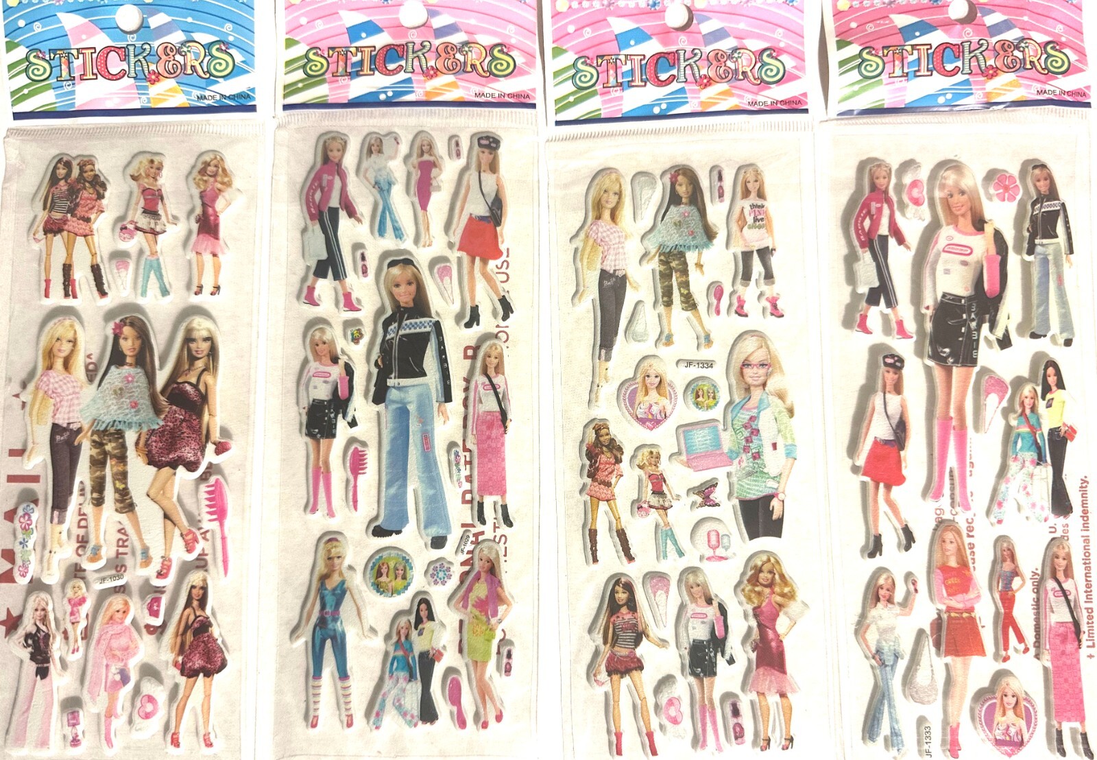 4 Different Sheets, 3D Puffy Stickers, Children Stickers Kids Gift