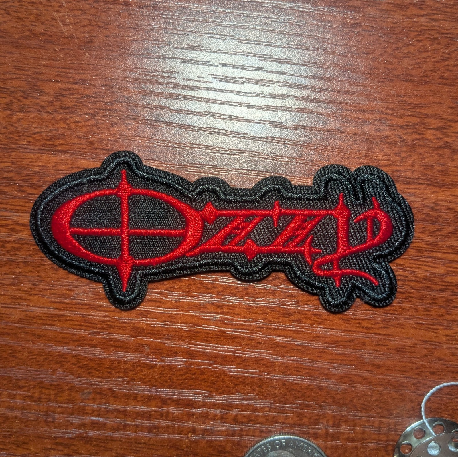 Ozzy Osbourne Patch Black Sabbath Heavy Metal Red Embroidered Iron On 1.5x3.5\ Ozzy Osbourne Patch Black Sabbath Heavy Metal Red Embroidered Iron On 1.5x3.5\