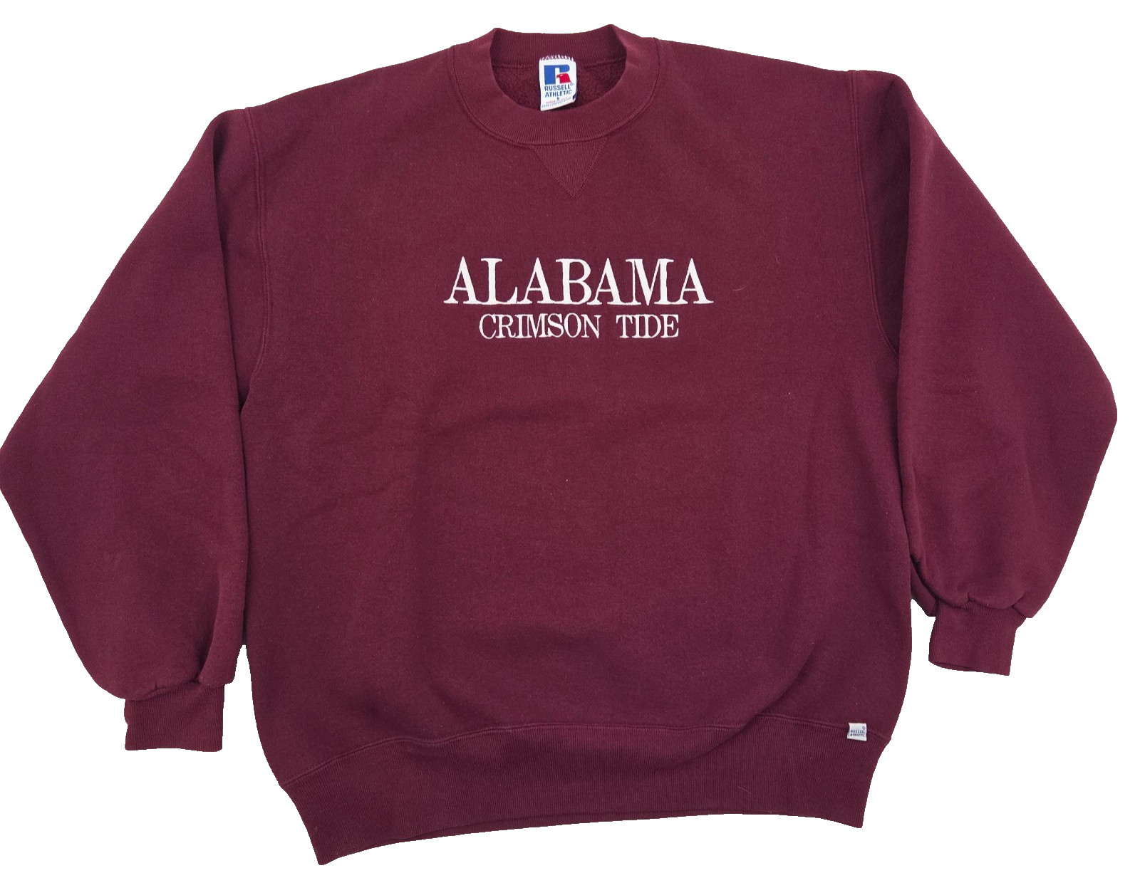 VTG 90s Alabama Crimson Tide Embroidered Crewneck Sweatshirt Sz Lg Russell VTG 90s Alabama Crimson Tide Embroidered Crewneck Sweatshirt Sz Lg Russell