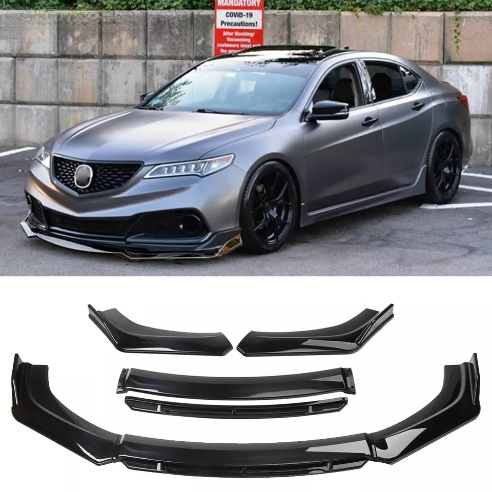 For Acura TLX 2015-2017 Gloss Black Front Bumper Lip Splitter Diffuser Spoiler For Acura TLX 2015-2017 Gloss Black Front Bumper Lip Splitter Diffuser Spoiler