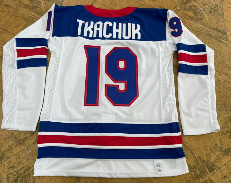 Men's Matthew Tkachuk #19 Team USA Winter Olympics  2026 ALL Stitched