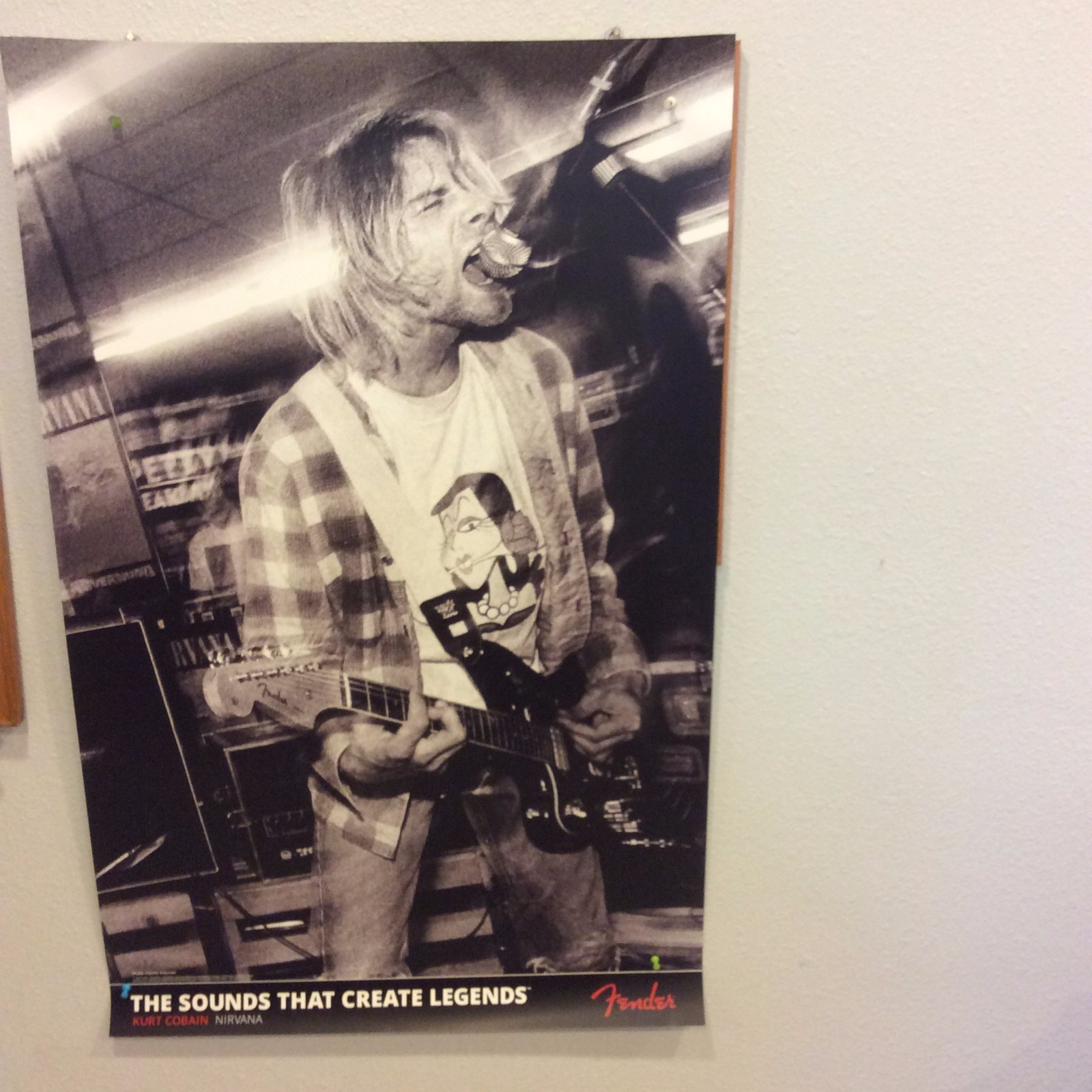 Nirvana Kurt Cobain poster Limited Fender Poster NEW , Has Never been hung up Nirvana Kurt Cobain poster Limited Fender Poster NEW , Has Never been hung up