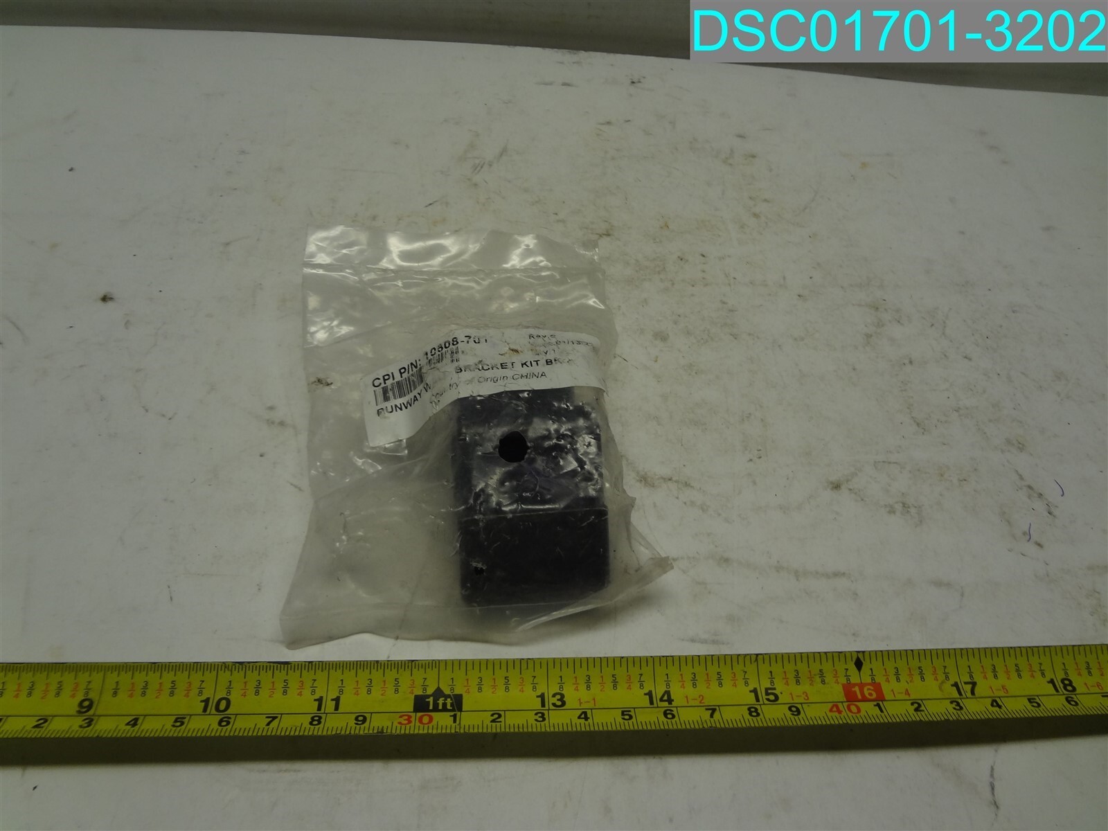 QTY=3: CPI P/N: 10608-701 Runway Wall Bracket Kit, Black