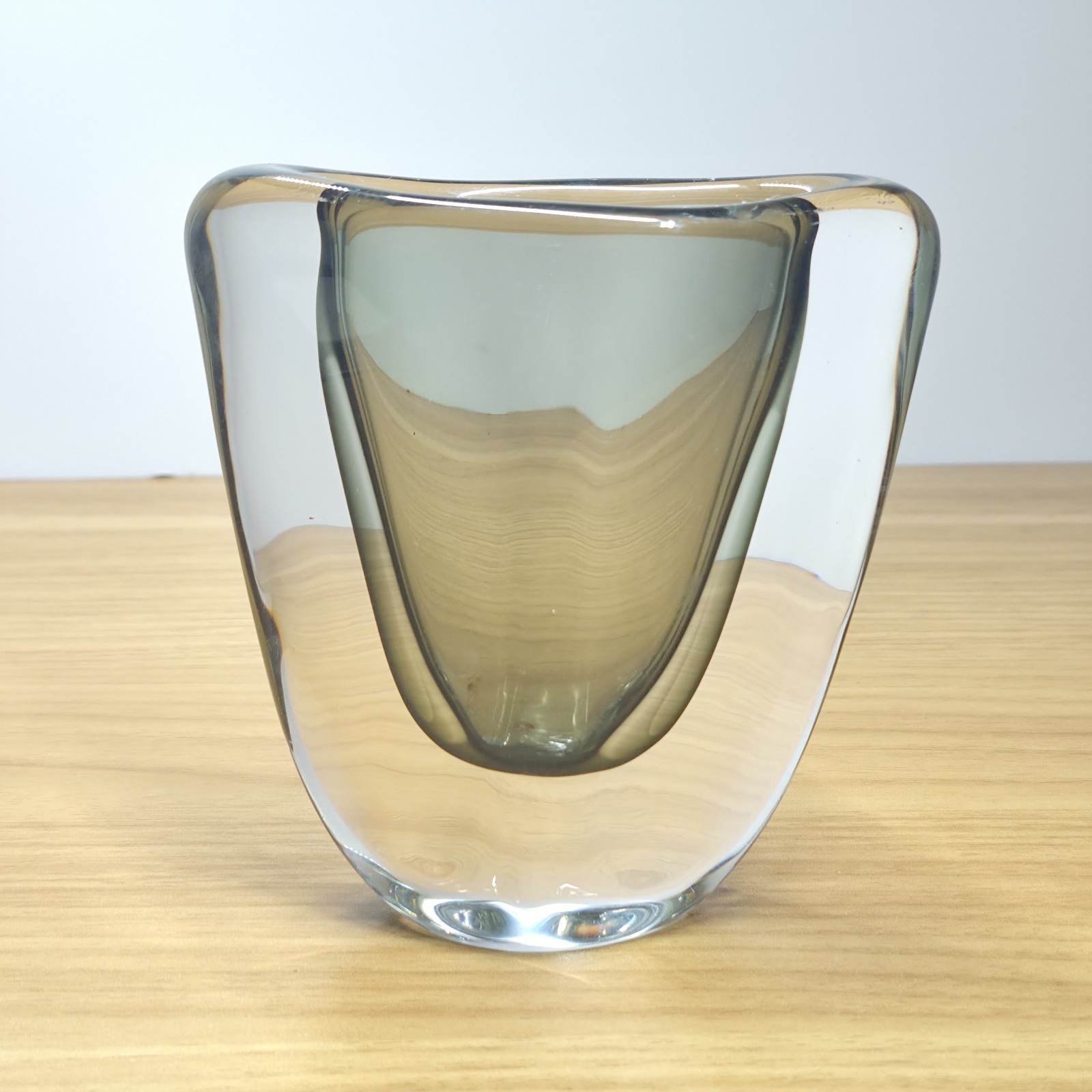 VTG Orrefors Dusk Glass Vase Nils Landberg 3538/14 Sommerso Smoke Gray Swedish VTG Orrefors Dusk Glass Vase Nils Landberg 3538/14 Sommerso Smoke Gray Swedish