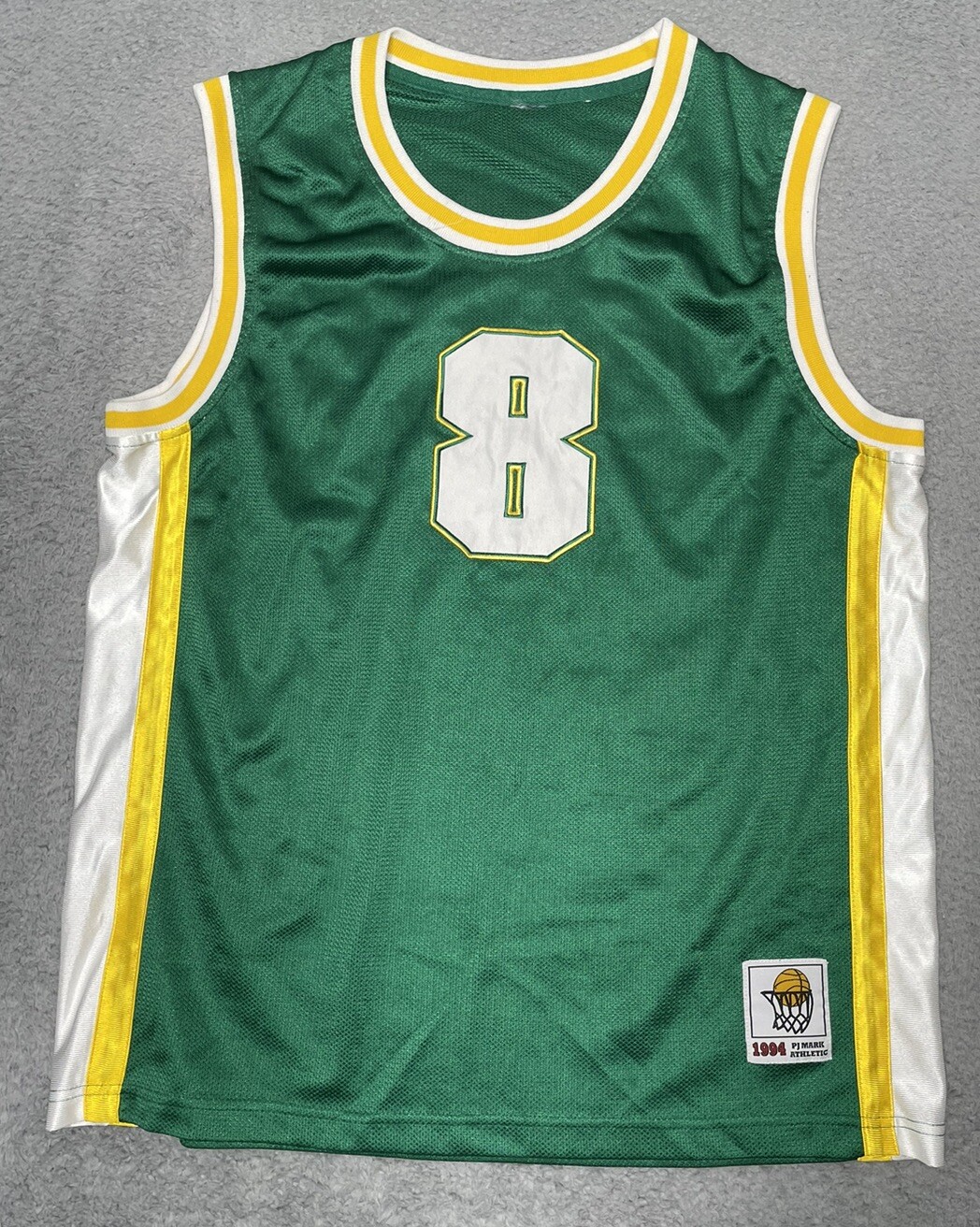 Vintage 1994 PJ Mark Athletic Blank Green Jersey #8 Mens Large