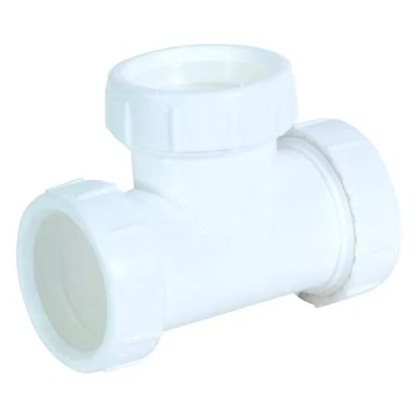 Manufacturer Varies Tee,White Drain,Slip Connection 35337 Manufacturer Varies