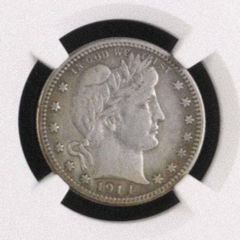 1914-S Barber Quarter As shown in the figure, San Francisco, Nice Key Date 1914-S Barber Quarter As shown in the figure, San Francisco, Nice Key Date