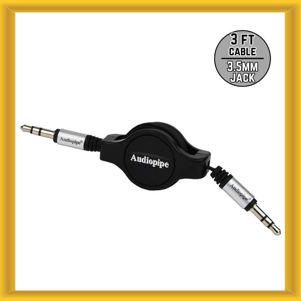 Audiopipe AIQR35353 Nickel Plated 3ft Retractable 3.5 to 3.5 Jack Plug Audiopipe AIQR35353 Nickel Plated 3ft Retractable 3.5 to 3.5 Jack Plug