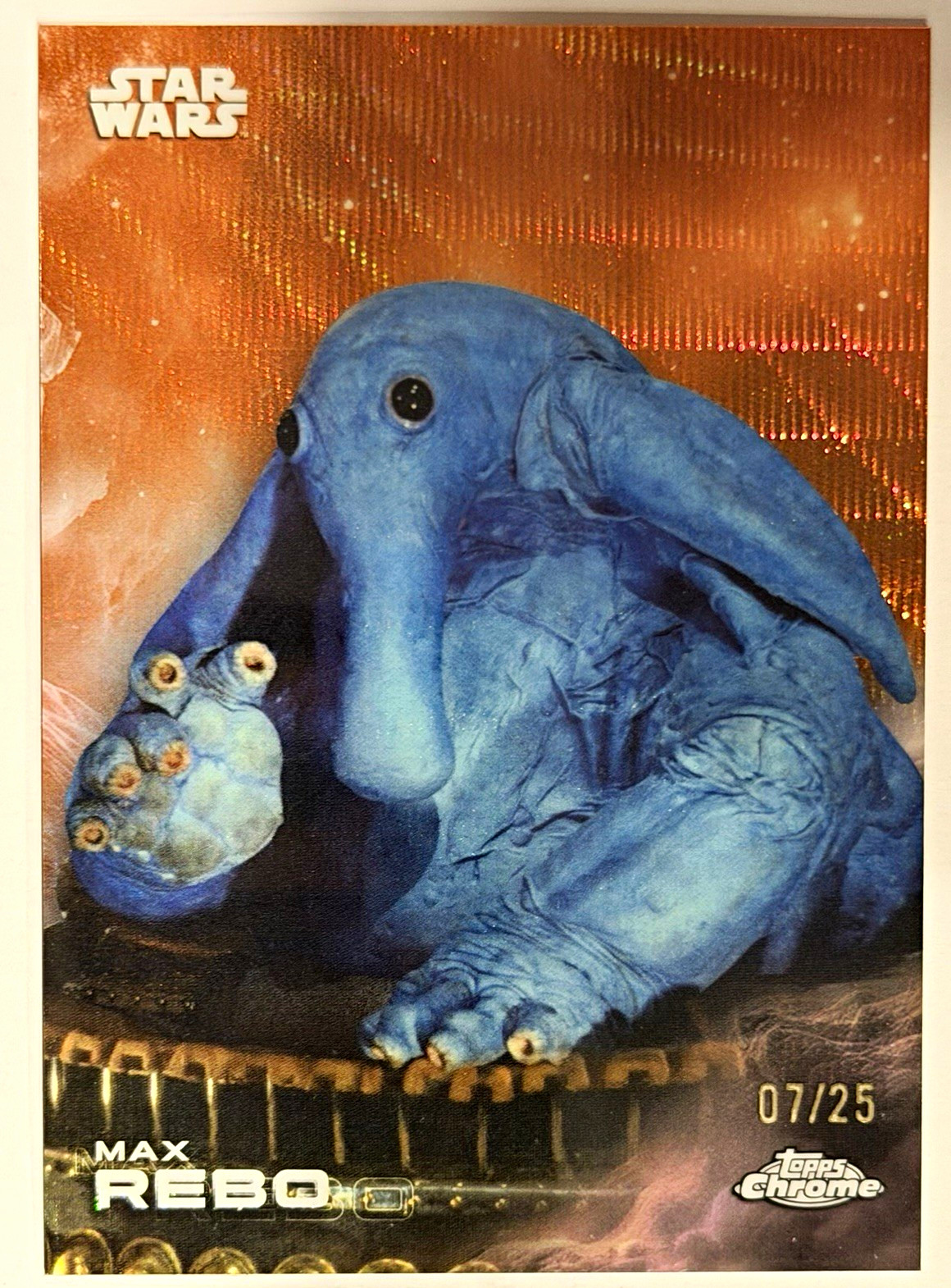 MAX REBO 07/25 š„ Topps Chrome Star Wars #89 Orange /25 RARE Fresh Pull NM MAX REBO 07/25 š„ Topps Chrome Star Wars #89 Orange /25 RARE Fresh Pull NM