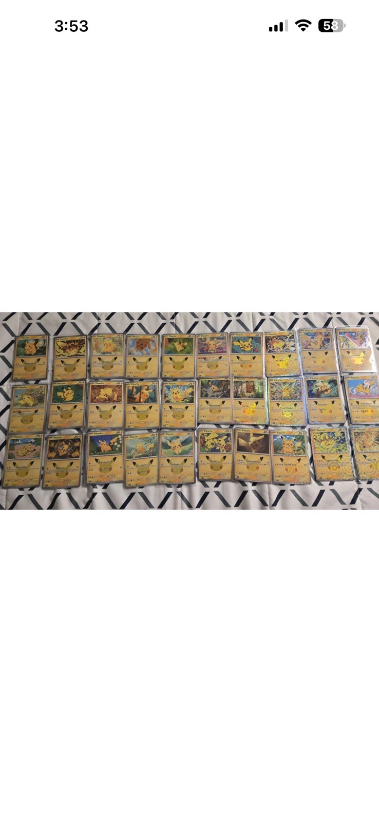 Pokemon 30th Celebration COMPLETE Pikachu Set All 30 Cards 1/30-30/30 NM Pokemon 30th Celebration COMPLETE Pikachu Set All 30 Cards 1/30-30/30 NM