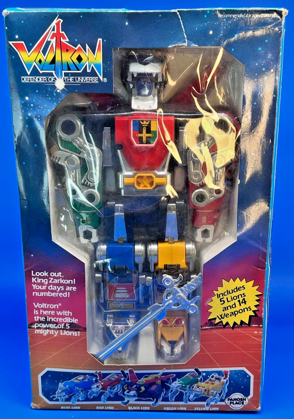 1984 Panosh Place Voltron Defender Of The Universe Rare Box Vtg. Complete